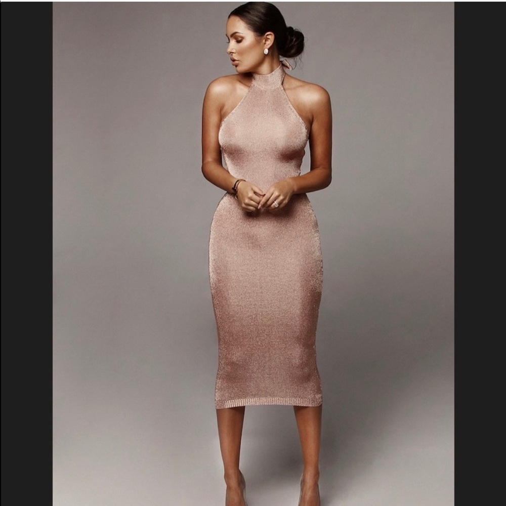 J Lux Label Rose Gold Dress
